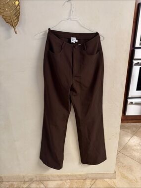Princess Polly Men's Straight-Leg Chinos in Dark Brown